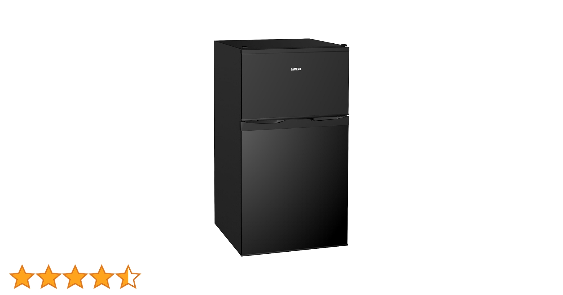 SAMKYO 95L 2ドア冷蔵庫 GU90 ブラック SAMKYO 冷蔵庫 一人暮らし 小型 95L 2ドア 家庭用 耐熱天板 右